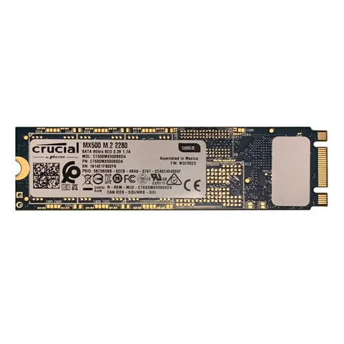 CT500MX500SSD4 Crucial MX500 500GB Triple-Level Cell SATA 6Gb/s M.2 2280 Solid State Drive