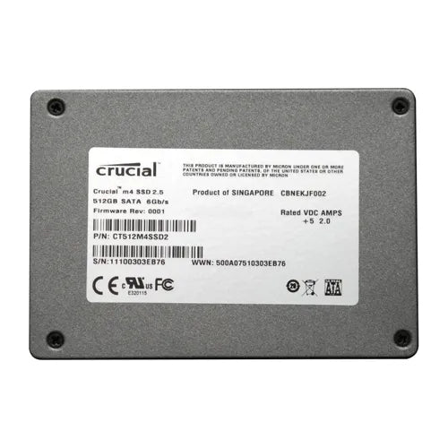 CT512M4SSD2 Crucial M4 512GB Multi-Level Cell SATA 6Gb/s 2.5-Inch Solid State Drive