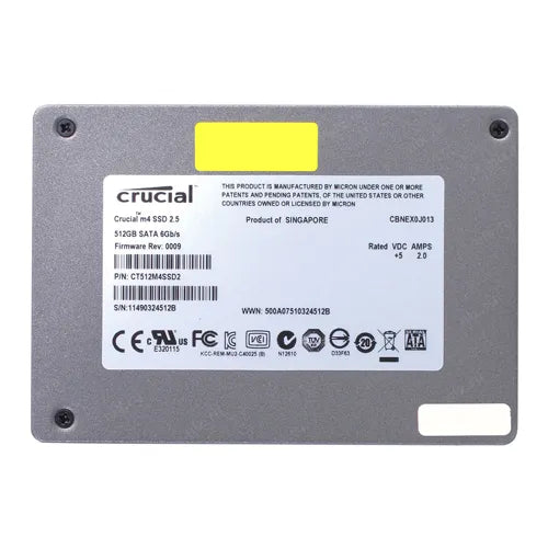 CT512M4SSD2BAA Crucial M4 512GB Multi-Level Cell SATA 6Gb/s 2.5-Inch Solid State Drive