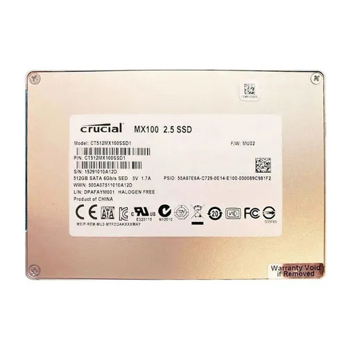 CT512MX100SSD1 Crucial MX100 512GB Multi-Level Cell SATA 6Gb/s 2.5-Inch Solid State Drive