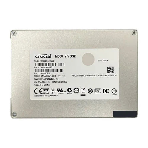 CT960M500SSD1 Crucial M500 960GB Multi-Level Cell SATA 6Gb/s 2.5-Inch Solid State Drive