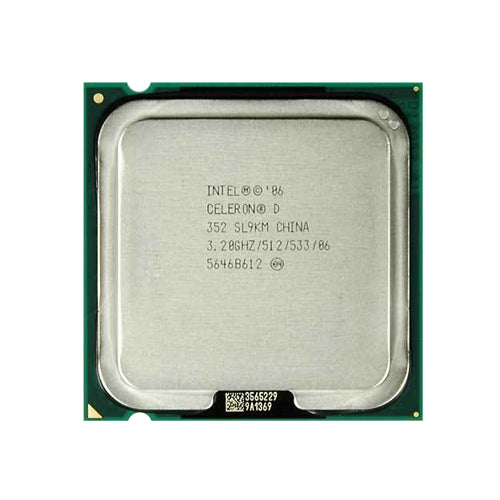 HH80552RE088512 Intel Celeron D 352 Single-Core 3.20GHz 533MHz FSB 512KB L2 Cache Socket LGA775 Processor