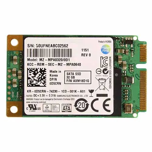 D5CRN Dell 32GB Multi-Level Cell SATA mSATA Solid State Drive