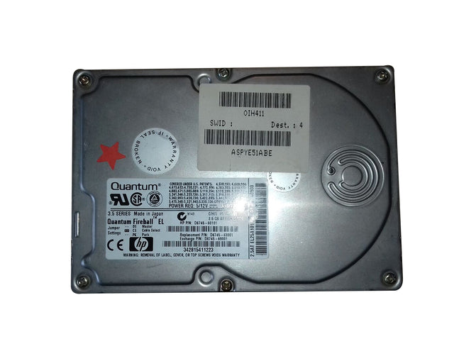 D6745-60101 - HP 2.5GB 5400RPM IDE Ultra ATA-33 3.5-inch Hard Drive