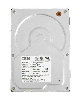 IBM - DALA-3540 - Deskstar 540MB 4500RPM ATA/IDE 96KB Cache 3.5-inch Internal Hard Drive