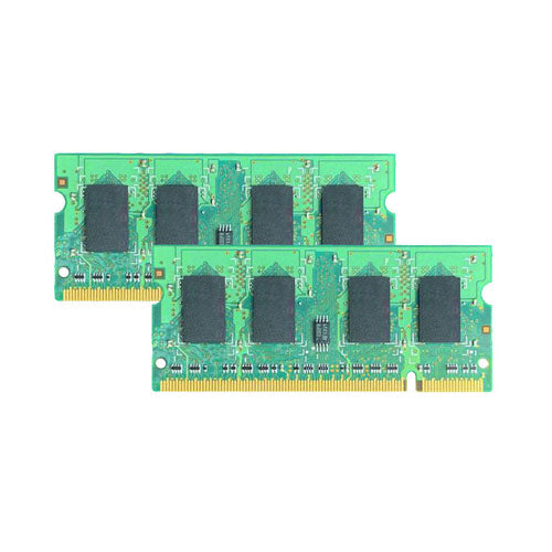 KVR667D2S5K2/2G Kingston 2GB Kit (2x1GB) DDR2-667MHz PC2-5300 Non-ECC Unbuffered SODIMM CL5 2Rx8 1.8V 200-Pin Memory