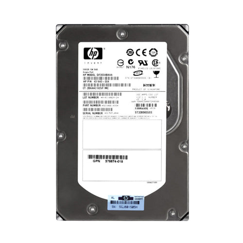 DF300ABAAA HP 300GB 15000RPM SAS 3Gb/s LFF Hot-Pluggable Single Port 3.5-inch Hard Drive with Tray for Gen1 to Gen7 ProLiant Server