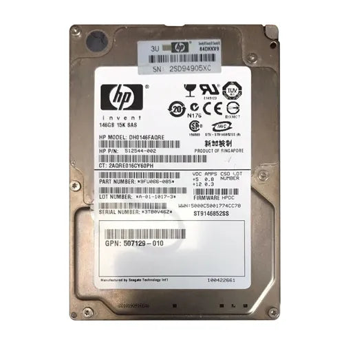 DH0146FAQRE HP 146GB 15000RPM SAS 6Gb/s SFF Hot-Pluggable Dual Port 2.5-inch Hard Drive with Tray for Gen1 to Gen7 ProLiant Server