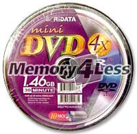 DRD-144-RDCB101 RiDATA 1.6GB 4x Mini DVD-R Drive (10-Pack)