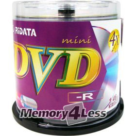 DRD-144-RDCB50 RiDATA 4x Mini DVD-R Drive for Portable Digital Camcorder (50-Pack)