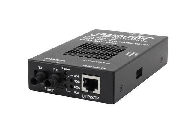 E-100BTX-FX-05(SC)-SA Transition Networks 100Base-TX RJ-45 328 to 100Base-FX 1300nm Media Converter