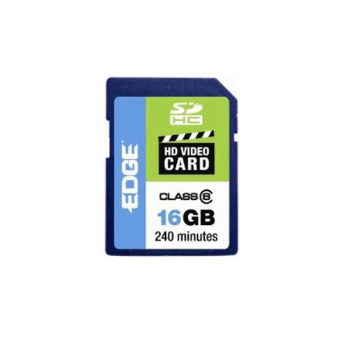 EDGDM-222604-PE Edge Memory 16GB Sdhc Hd Video Card Class 6