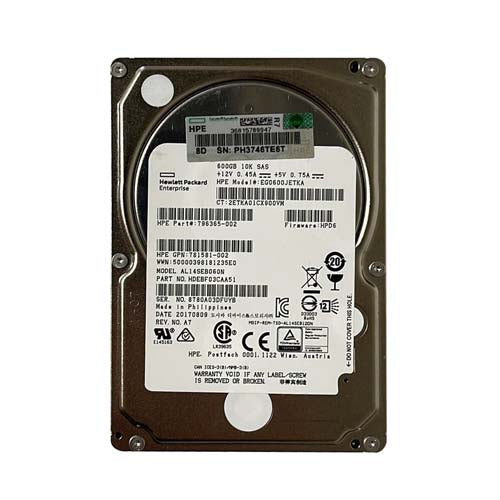 EG0600JETKA HP 600GB 10000RPM SAS 12Gb/s Hot Pluggable 2.5-Inch Hard Drive for SAN Storage Array