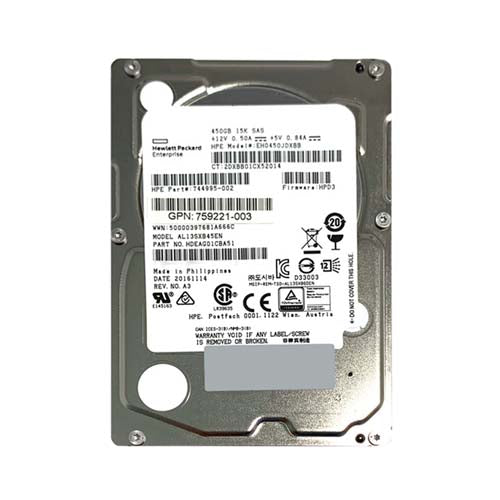 EH0450JDXBB HP 450GB 15000RPM SAS 12Gb/s Hot-Pluggable SFF 2.5-inch Hard Drive with Tray for ProLiant Server BL660c Gen9
