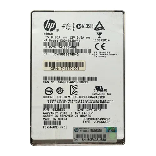 EO0400JDVFB HP 400GB SAS 12Gb/s Hot-Swappable 2.5-Inch Enterprise Solid State Drive for ProLiant Servers