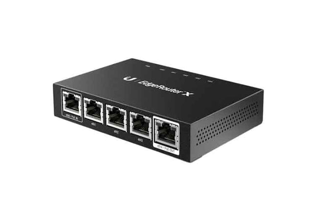 ER-X - Ubiquiti EdgeRouter ER-X 3 x Ports 1000Base-T + 1 x Port PoE RJ-45 + 1 x Port PoE RJ-45 Pass-through Advanced Gigabit Ethernet Router