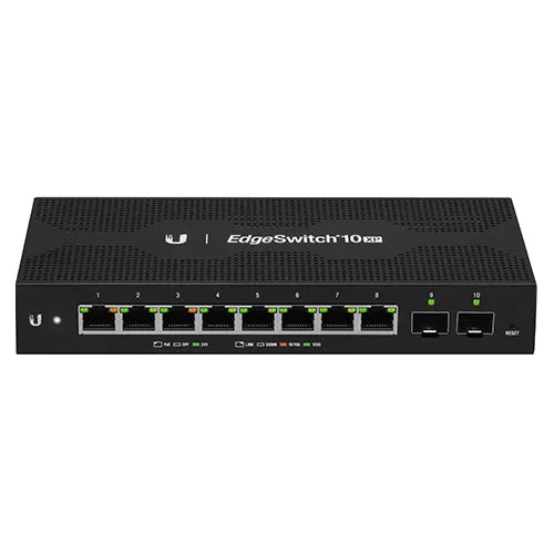 ES-10XP Ubiquiti EdgeSwitch 8 x RJ-45 Ports PoE 1000Base-T + 2 x SFP Port Layer 2 Managed Gigabit Ethernet Network Switch