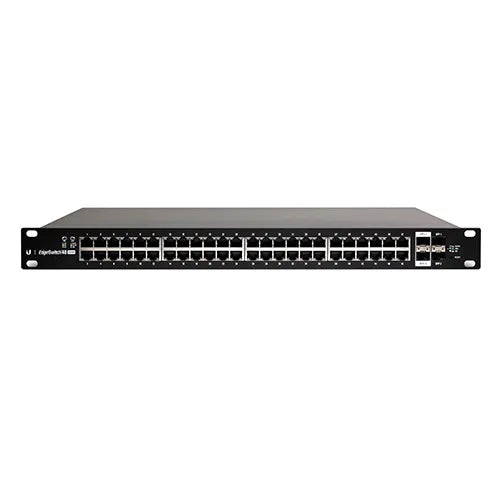 ES-48-500W Ubiquiti EdgeSwitch 48 x RJ-45 Ports PoE+ 1000Base-T + 2 x SFP Ports + 2 x SFP+ Ports Layer 3 Managed Rack-Mountable Gigabit Ethernet Network Switch