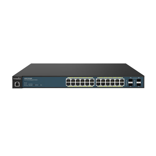 EWS7928P EnGenius 24 x Ports PoE+ 10/100/1000Base-T + 4 x SFP Ports Layer 2 Managed Gigabit Ethernet Network Switch