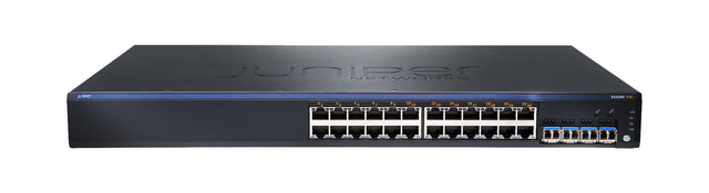 EX2200-24P-4G - Juniper EX2200 Series 24 x Ports PoE+ 10/100/1000Base-T + 4 x SFP Uplink Ports Layer3 Managed 1U Rack-mountable Gigabit Ethernet Network Switch