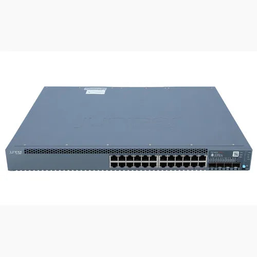 EX3400-24P Juniper EX3400 Series 24 x Ports 10/100/1000BaseT + 4 x SFP+ Ports + 2 x QSFP+ Ports 1U Rack-mountable Gigabit Ethernet Network Switch