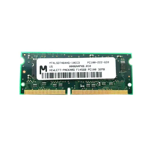 F1456B - HP 32MB 100MHz PC100 non-ECC Unbuffered CL2 144-Pin SoDimm Memory Module