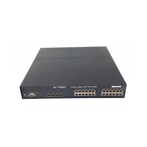 FESX424-POE-PREM Brocade FastIron FESX424-PoE 20 x Ports 1000Base-T PoE + 4 x Ports 1000Base-T + 4 x Ports SFP 1.5U Rack-mountable Layer 3 Manageable Gigabit Ethernet Switch