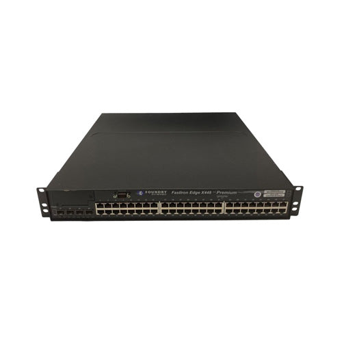 FESX448-PREM-DC Brocade FastIron FESX448 48 x Ports 1000Base-T + 4 x Ports SFP 1.5U Rack-mountable Layer 3 Manageable Gigabit Ethernet Switch
