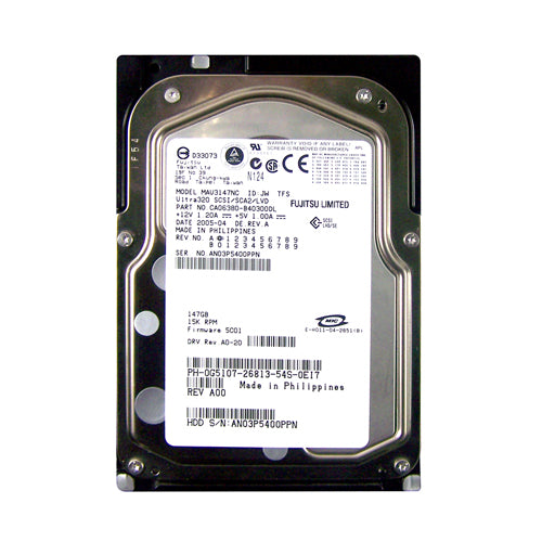 G5107 Dell 146GB 15000RPM Ultra320 SCSI Hot-Swappable 3.5-Inch Hard Drive with Tray for PowerEdge Server