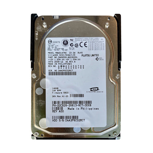 GC826 Dell 146GB 10000RPM Ultra320 SCSI Hot-Pluggable 8MB Cache 3.5-Inch Hard Drive with Tray for PowerEdge Server & PowerVault Storage Array
