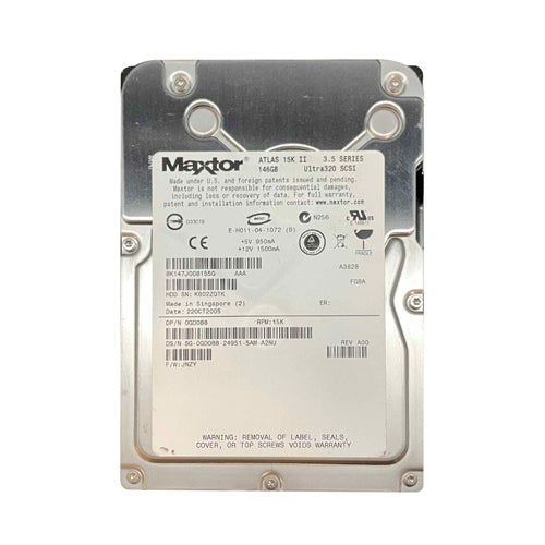GD088 Dell 146GB 15000RPM Ultra320 SCSI Hot-Pluggable 8MB Cache 3.5-Inch Hard Drive with Tray for PowerEdge Server & PowerVault Storage Array