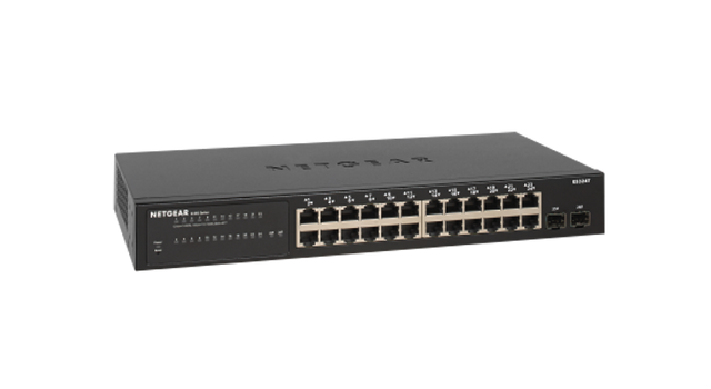 GS324T-100EUS - Netgear Prosafe S350 Series GS324T 24 x Ports 10/100/1000Base-T + 2 x SFP Ports Layer2 Managed Rack-mountable Gigabit Ethernet Network Switch