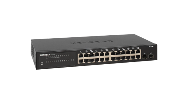 GS324T-100NAS - Netgear Prosafe S350 Series GS324T 24 x Ports 10/100/1000Base-T + 2 x SFP Ports Layer2 Managed Rack-mountable Gigabit Ethernet Network Switch