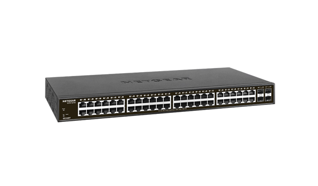 GS348 - Netgear Prosafe 300 Series GS348 48 x Ports 10/100/1000Base-T Unmanaged Rack-mountable Gigabit Ethernet Network Switch