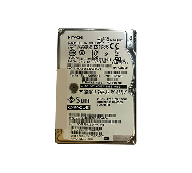 H106030SDSUN300G - Sun 300GB 10000RPM SAS 6Gb/s 2.5-Inch Hard Drive