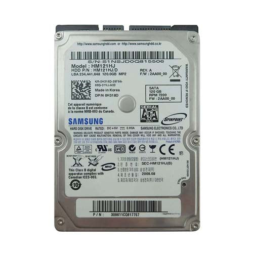 H318D Dell 120GB 7200RPM SATA 1.5Gb/s 8MB Cache 2.5-Inch Hard Drive