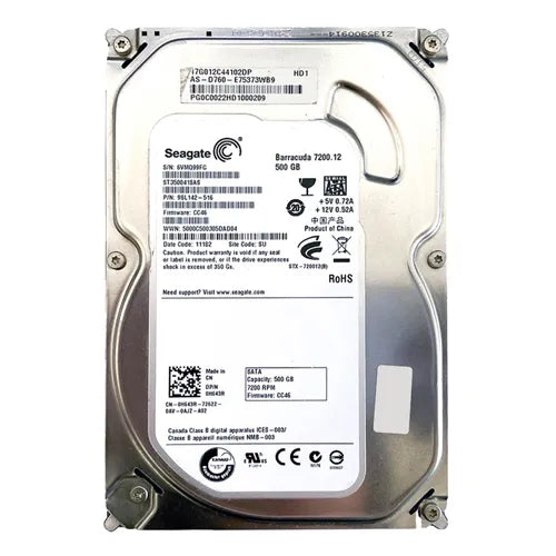H643R Dell 500GB 7200RPM SATA 1.5Gb/s 16MB Cache 3.5-Inch Hard Drive