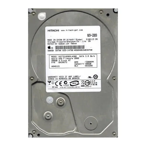 HDT721050SLA360 Hitachi Deskstar 7K1000.B Series 500GB 7200RPM SATA 3Gb/s 16MB Cache 3.5-inch Hard Drive