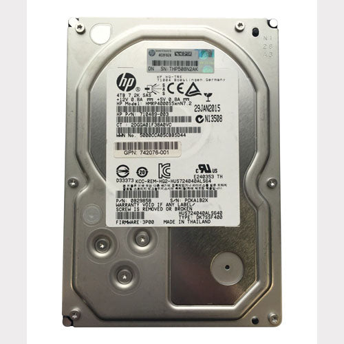 HMRP4000S5XNN7.2 HP 4TB 7200RPM SAS 6Gb/s 128MB Cache LFF 3.5-inch Nearline Hard Drive with Tray for 3Par StoreServ 7000 / 10000