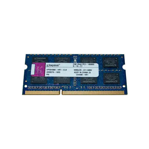 HP594908-HR1-ELD - Kingston 2GB DDR3-1333MHz PC3-10600 non-ECC Unbuffered CL9 204-Pin SoDimm Dual Rank Memory Module