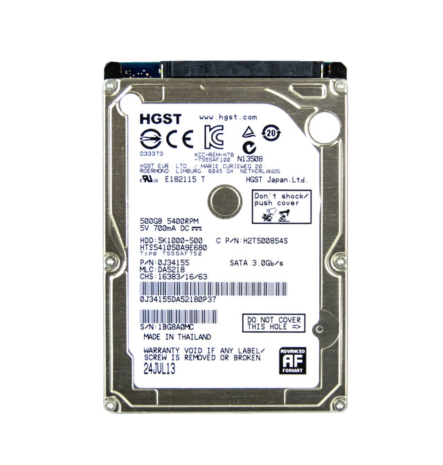 Disco duro de 500GB 5400RPM SATA 6Gb/s de 8MB de caché de 2,5 pulgadas