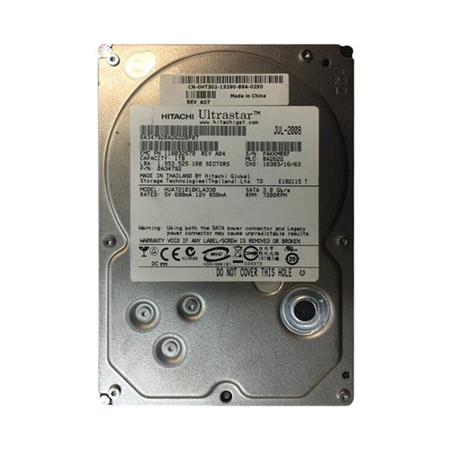 HUA721010KLA330 Hitachi Ultrastar A7K1000 Series 1TB 7200RPM SATA 3Gb/s 32MB Cache 3.5-inch Hard Drive