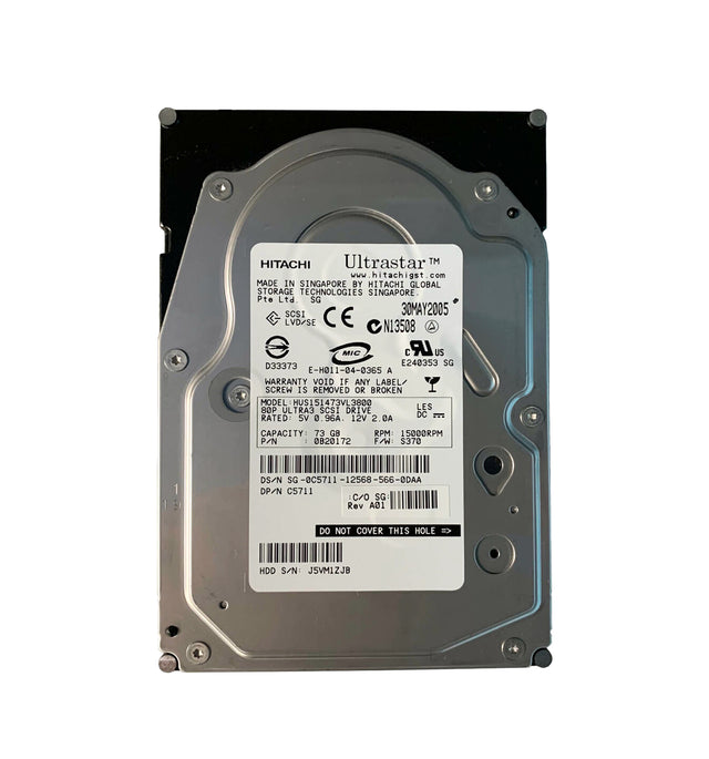 Ultrastar 15K147 Series 73.4GB 15000RPM Ultra-320 SCSI 80-Pin 16MB Cache 3.5-inch Hard Drive