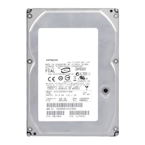 HUS154530VLF400 Hitachi Ultrastar 15K450 Series 300GB 15000RPM Fibre Channel 4Gb/s 16MB Cache 3.5-Inch Hard Drive