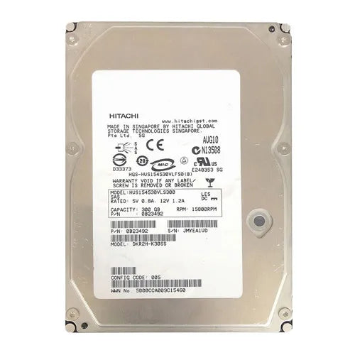 HUS154530VLS300 Hitachi Ultrastar 15K450 Series 300GB 15000RPM SAS 3Gb/s 16MB Cache 3.5-Inch Hard Drive