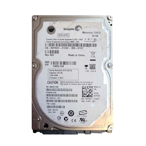 HY631 Dell 80GB 7200RPM SATA 3Gb/s 8MB Cache 2.5-Inch Hard Drive