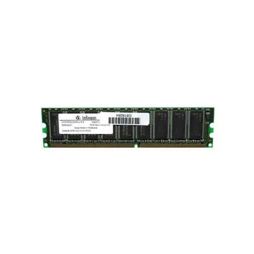 HYS72D32300GU-6-B - Infineon 256MB DDR-333MHz PC2700 ECC Unbuffered CL2.5 184-Pin DIMM Single Rank Memory Module
