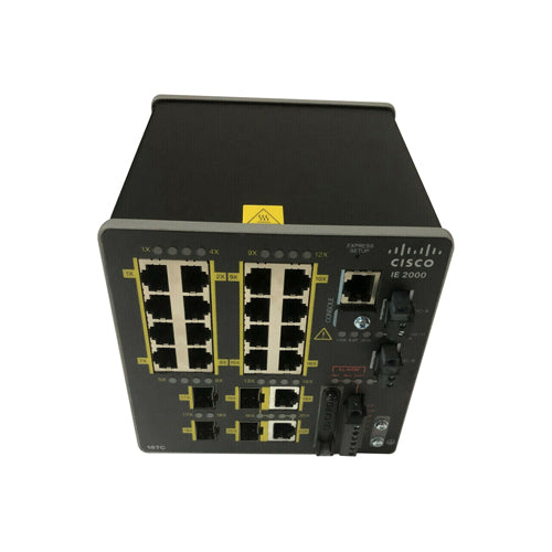 IE-2000-16TC-B-RF Cisco Industrial Ethernet 2000 Series 20 x Ports 10/100Base-TX + 4 x SFP Ports Layer 2 Managed Rail-mountable Fast Ethernet Network Switch