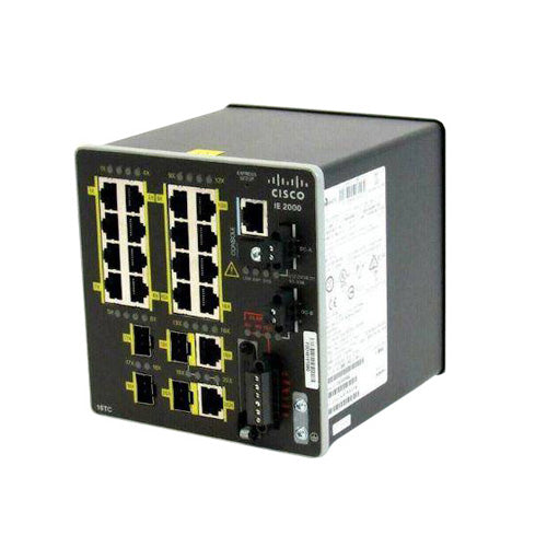 IE-2000-16TC-L-RF Cisco Industrial Ethernet IE 2000 Series 16 x Ports RJ-45 10/100Base-TX + 2 x FE Combo SFP Ports + 2 x SFP FE Ports Layer 2 Managed DIN Rail Mount Fast Ethernet Switch