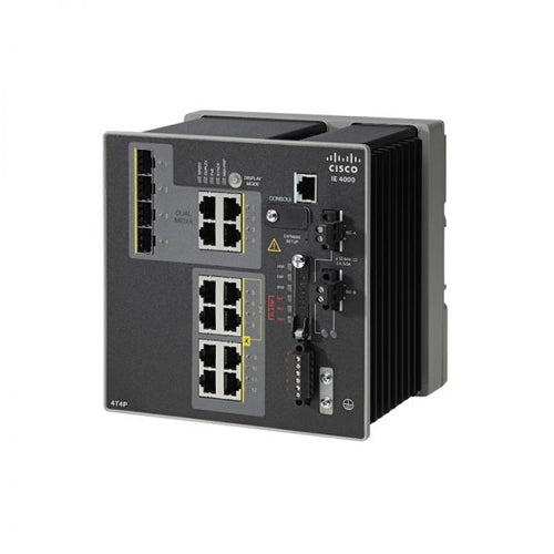 IE-4000-4T4P4GE-RF Cisco Industrial Ethernet 4000 Series RJ-45 4 x Ports PoE 100Base-TX + 4 x RJ-45 GE Combo Uplink Ports + 4 x RJ-45 FE Ports Layer 3 Managed Gigabit Ethernet Network Switch